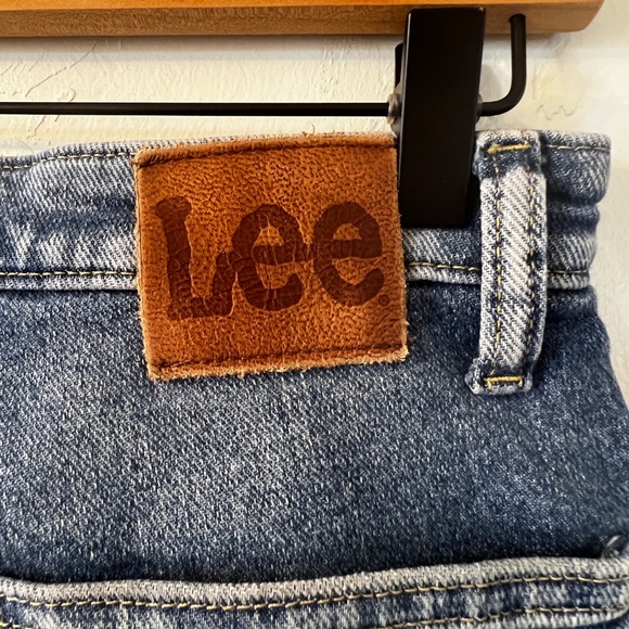 Vintage Lee Carpenter Jean High Rise Dungaree Shorts Size 27 Medium - Picture 5 of 10